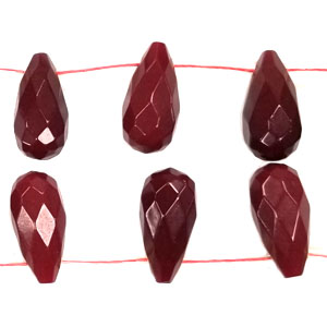 CORAL QUARTZ FACETED TEARDROP SD 8X20MM